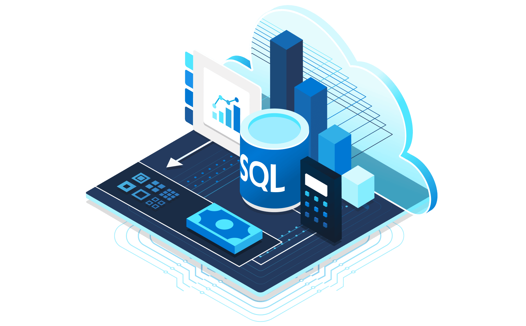 diagramme Azure SQL Database montrant la comparaison des prix TPC-E sur 3 ans avec AWS