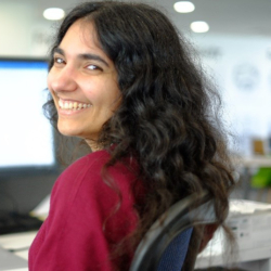 a person smiling for the camera