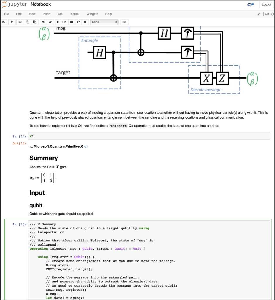 Q# code running in Jupyter